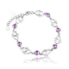 925 Sterling Silver Bracelet Double Heart Purse 3A Zircon 17cm+3cm Chain Designer Bracelet Fine Jewelry Gift SL4100053