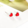 Cute Silver Earrings Four Leaf Clover Stud Earring Fashion Brand Heart Pattern Women Earrings Costume Accessories pendiente