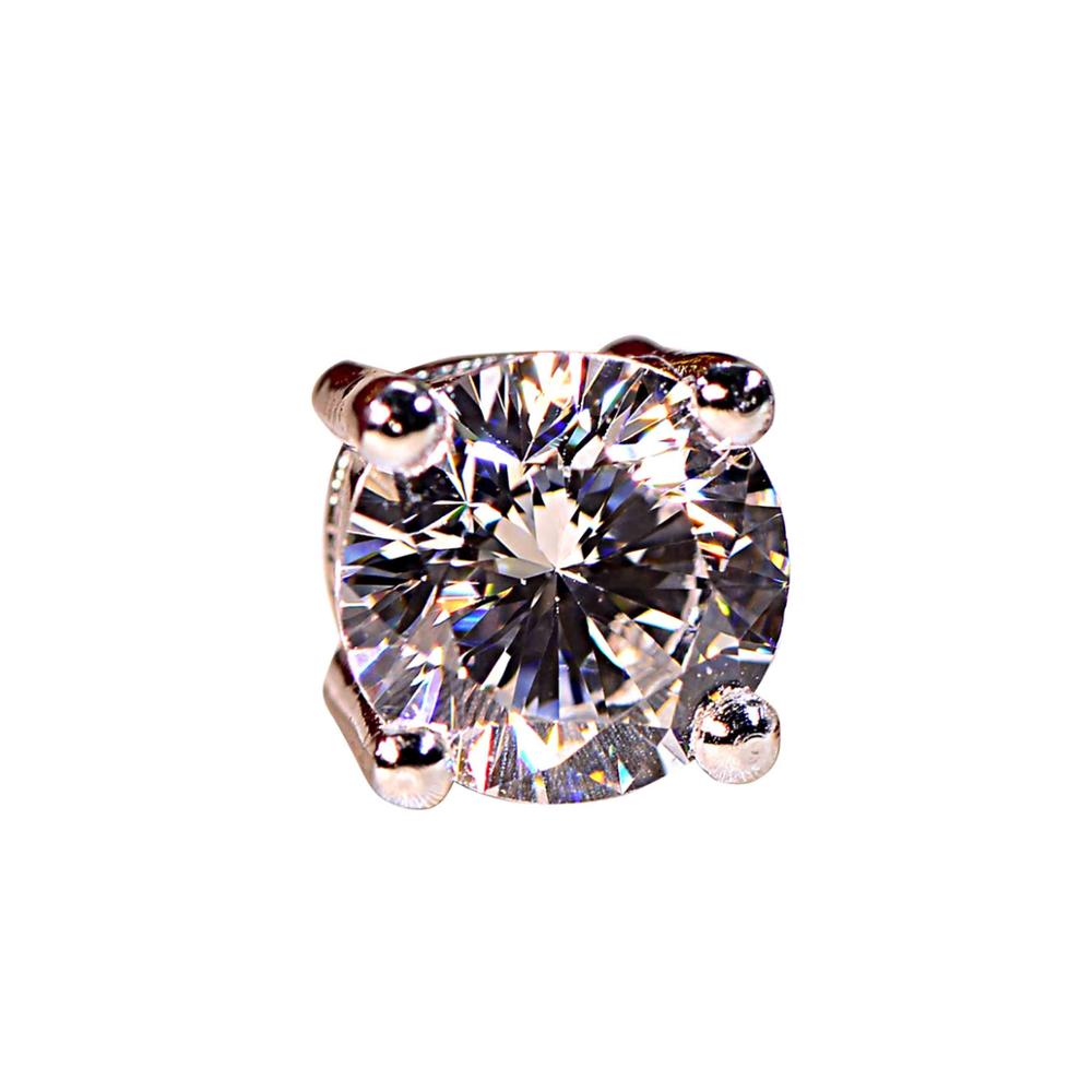 1Ct Korean Earrings Party Wearing Round High-Carbon Diamond Stud Earrings 925 Sterling Sliver Jewelry For Women Men E04