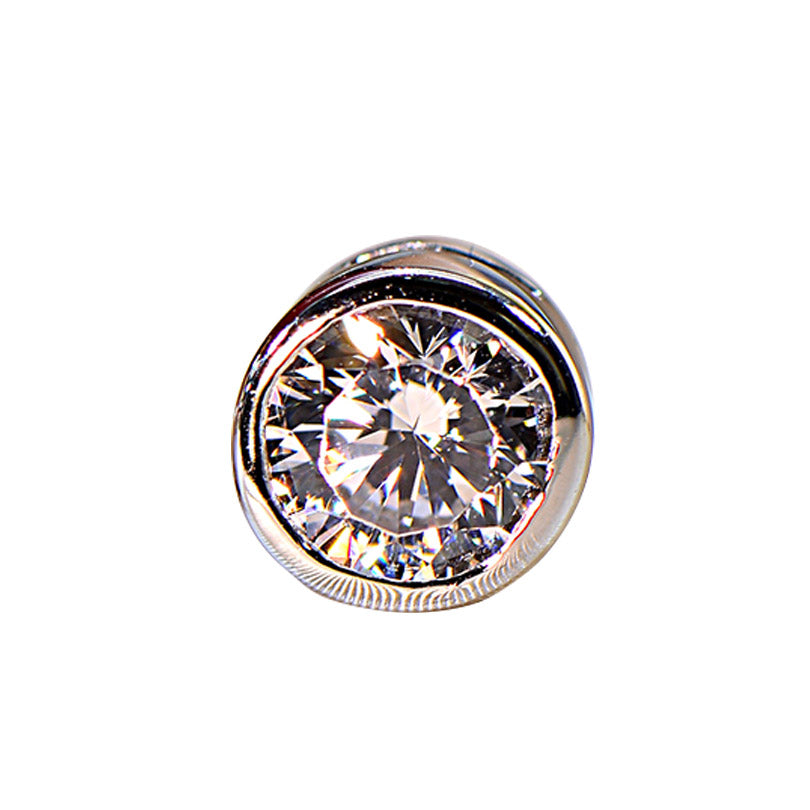 Korean Earrings Geometric Trendy High-Carbon Diamond Stud Earrings 0.5ct 1ct 925 Sterling Sliver Earring For Women