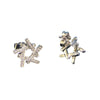 Korean Earrings Trendy Snowflake Lovely High-Carbon Party Diamond Stud Earrings 925 Sterling Sliver Earrings For Women
