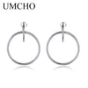 100% Real 925 Sterling Silver Earrings Simple Fashion Hoop Earrings Fashion Party For Women Birthd Gifts Fine Jewelry