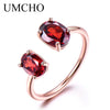 2.5ct Natural Red Garnet Ring Real 925 Sterling Silver Rings For Women Gemstone Birthstone Birthd Gift 2020 New