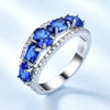3.0ct Blue Sapphire Tanzanite Rings For Women Engagement Fine Jewelry Genuine Solid 925 Sterling Silver Ring Fine Jewelry