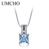 Elegant Necklaces & Pendants 925 Sterling Silver Jewelry Created Emerald Necklace Wedding For Women Gift Fine Jewelry