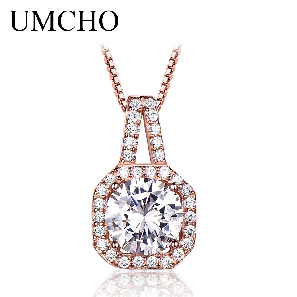 Elegant Necklaces & Pendants 925 Sterling Silver Jewelry Wholesale Rose Gold Necklace For Women Wedding Gift With Chain
