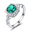 Genuine 925 Sterling Silver Rings Emerald Ruby Opal Topaz Birthstone Friends Jewelry For Women Gifts Fine Jewelry