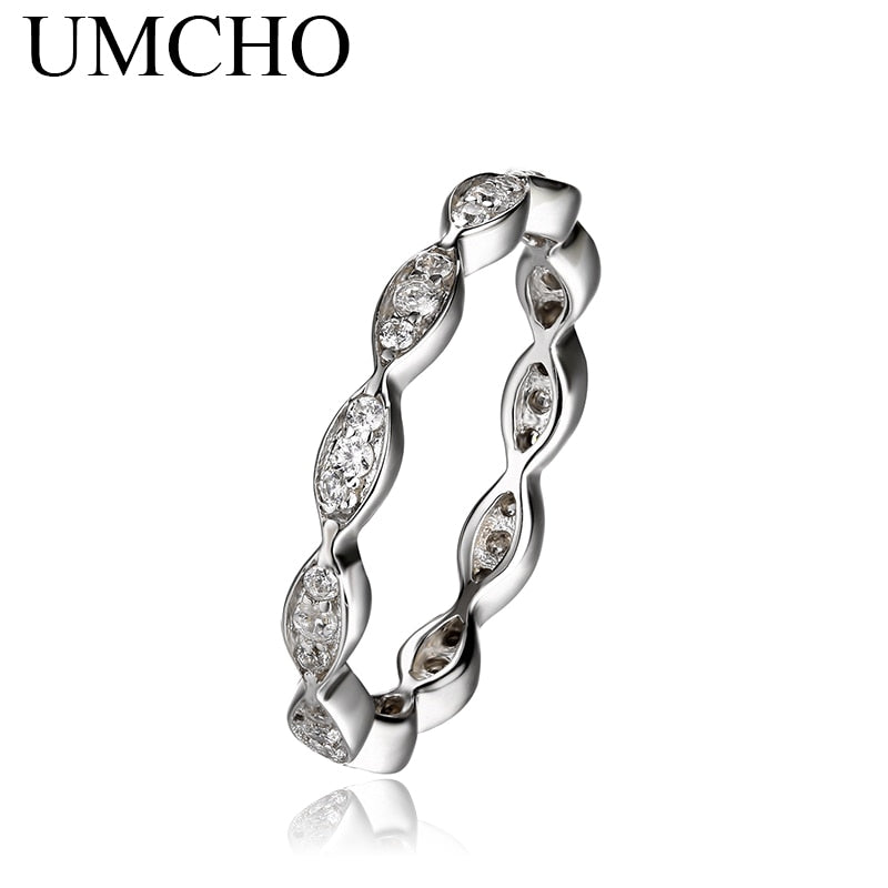 Infinity Forever Love Aniversary Promise Wedding Band Engagement Ring Bridal Ring 925 Sterling Silver Rings For women