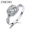 Luxury Bridal Cubic Zircon Rings For Women Real Silver 925 Jewelry Solitaire Engagement Wedding Party Brand Fine Jewelry