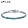 Luxury Emerald Bracelet For Women 925 Sterling Silver Jewelry Personalized Birthstone Romantic Wedding Gemstone Jewelry