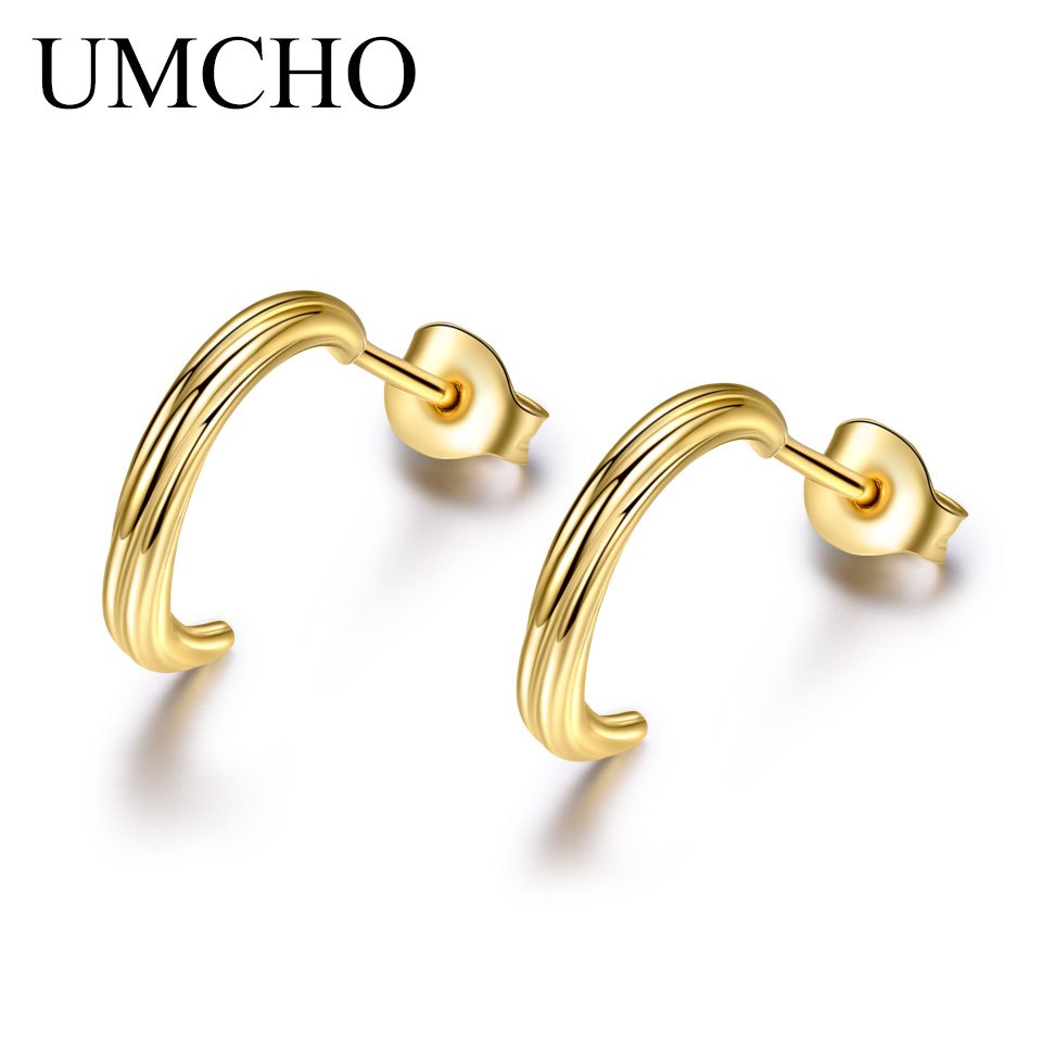 Luxury Real 925 sterling silver earrings Yellow Glod Earrings For Women Bridal Wedding Party Jewelry Brand Fine Jewelry