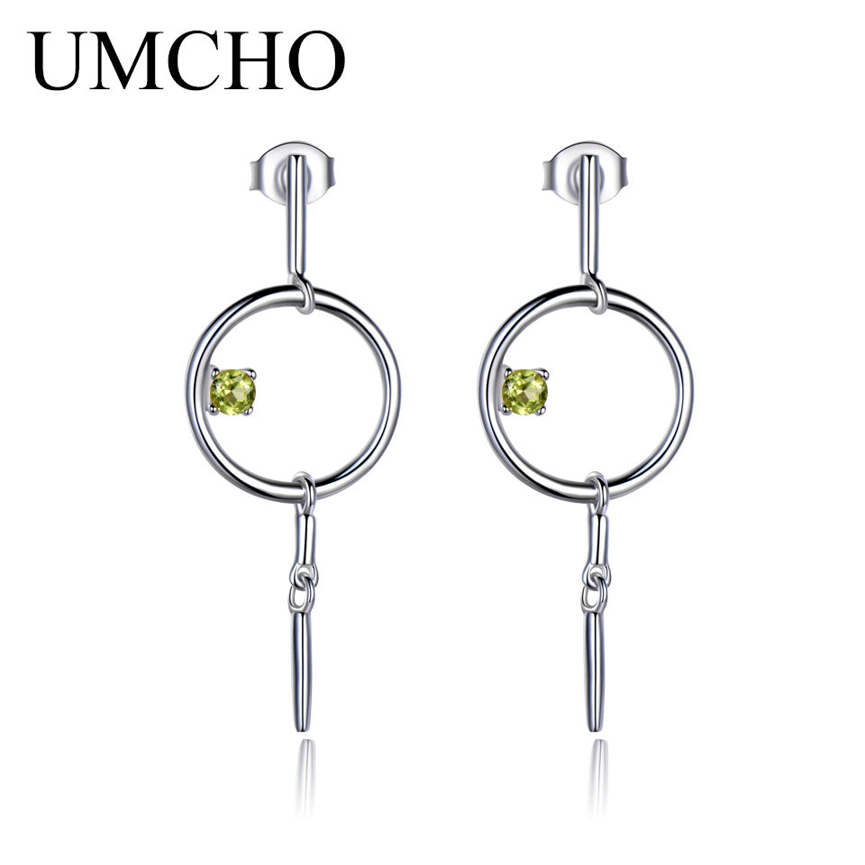 Natural Amethyst 925 Sterling Silver Drop Earrings Gemstone Wedding Jewelry Long Dangle Earrings For Women Christmas Gift