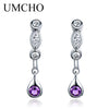 Natural Amethyst Drop Earrings For Women Water Drop Earrings Silver 925 Sterling Silver Jewelry Korean 2020 New