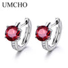 Natural Red Garnet Earrings For Women Real 925 Sterling Silver Earrings Gemstone Clip Earrings Fine Jewelry 2020 New
