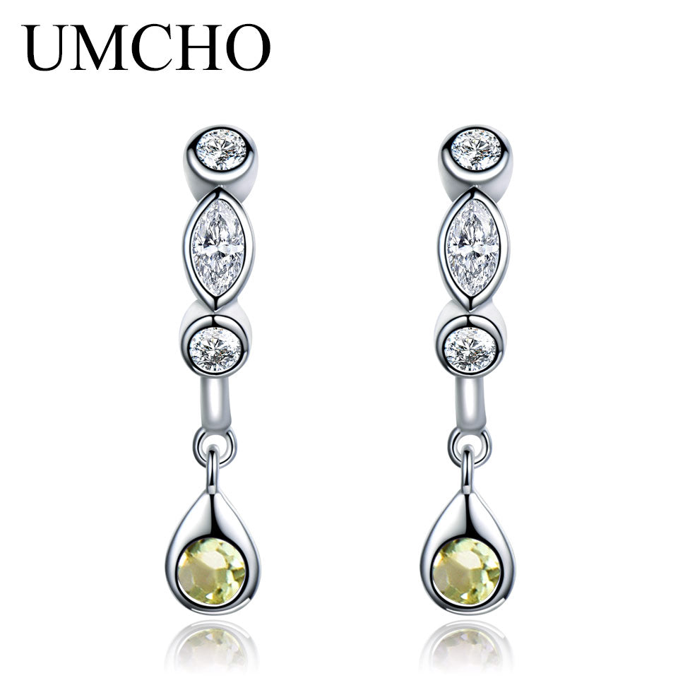 Natural Sky Blue Topaz Aquamarine Drop Earrings 925 Sterling Silver Earrings Jewelry Fine Earrings For Women Gift