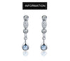 Natural Sky Blue Topaz Aquamarine Drop Earrings 925 Sterling Silver Earrings Jewelry Fine Earrings For Women Gift