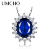 Oval 8*10mm Gemstone Nano Emerald Pendant 925 Sterling Silver Necklaces For Women Wedding Gift Fine Jewelry With Chain