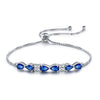 Pure 925 Sterling Silver Bracelets Bangles For Women Tanzanite Adjustable Tennis Bracelet Female Jewelry Christmas GIft
