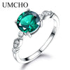Romantic Created Nano Emerald Birthstone Rings Solid 925 Sterling Silver Rings For Women Anniversary Gifts Fine Jewelry