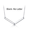 Solid 925 Sterling Silver Necklace Custom Name Bar Pendants Fashion Style Jewelry For Female Anniversary Gift Fine Jewelry