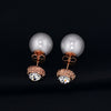 Brand 2020 Rose Gold / Rhodium color Austrian Rhinestone Fashion Simulated Pearl Stud Earrings For Women Jewelry AJE0252
