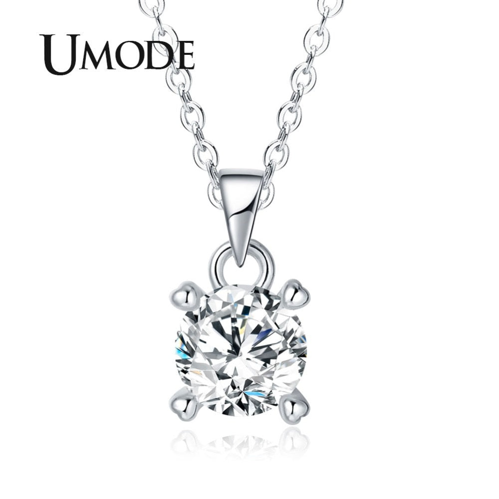 UMODE Brands Zirconia Necklace Pendants Long Friends Gifts for Women Korean Kids Jewelry Sautoir Femme UN0309