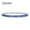 UMODE Clear Crystal Tennis Bracelet for Women Men Bracelet Cubic Zirconia Jewelry Party Wedding Hip Pop Accessories 2021 UB0097D