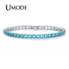 UMODE Clear Crystal Tennis Bracelet for Women Men Bracelet Cubic Zirconia Jewelry Party Wedding Hip Pop Accessories 2021 UB0097D