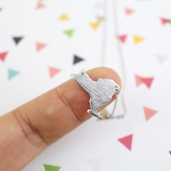 US Capital York Geographic Map Necklaces Geometric NY State American USA Map Necklaces For Hometown Gifts Jewelry