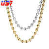 US7 Coffee Beans Link Chain 11MM Necklace For Men Stainless Steel Rope Link chain Necklaces Hip hop Men Jewelry