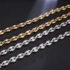 US7 Coffee Beans Link Chain 11MM Necklace For Men Stainless Steel Rope Link chain Necklaces Hip hop Men Jewelry