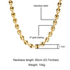 US7 Coffee Beans Link Chain 11MM Necklace For Men Stainless Steel Rope Link chain Necklaces Hip hop Men Jewelry