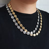US7 Coffee Beans Link Chain 11MM Necklace For Men Stainless Steel Rope Link chain Necklaces Hip hop Men Jewelry