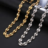 US7 Coffee Beans Link Chain 7MM 9MM Necklaces For Men Stainless Steel Rope Link Chain Necklaces Hip Hop Jewelry