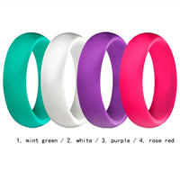 5.7mm wide 4 color group trend jewelry silicone ring women's ring European and American explosion models couple ring B-8.