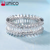 UUNICO Hot new product 3 Row zricon Wedding Rings For Women Fashion Female Teen Jewelry Z52