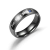 Fashion Titanium Steel Couple Ring Her King&His Queen Wedding bands Men Women Ring Jewelry DIY Gift For Lovers