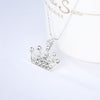 New Fashion Jewelry Silver Crystal Crown choker pendant necklace Women/Girl lover Valentine's D gifts Bijoux