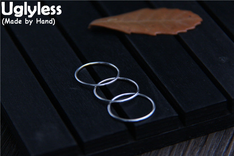 100% Real S 925 Sterling Silver Ultra-thin Joint Rings for Women Fine Jewelry Simple Fashion Glossy Finger Ring Jewelry