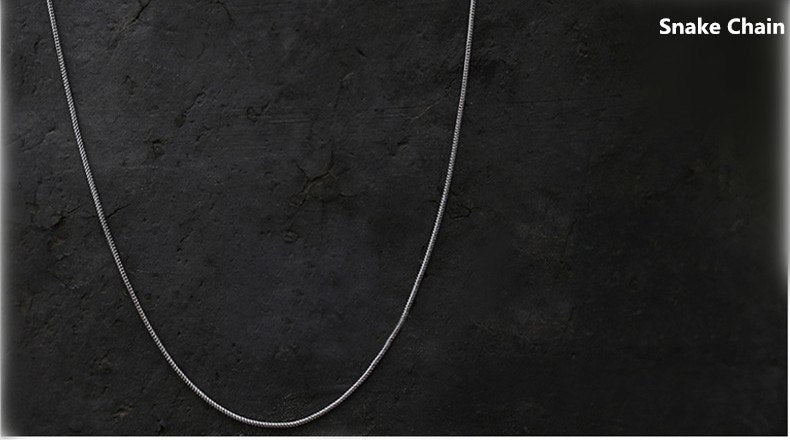 Genuine S 925 Sterling Silver Snake Chains Unisex Thin Necklace without Pendant Classic Accessory Handmade Fine Jewelry