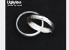 Genuine S 990 Silver Crossed Circles Finger Rings for Women Simple Fashion Uneven Face Fine Jewelry Handmade Close Ring