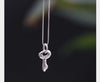 Genuine S 990 Silver Lock Key Necklaces for Women Handmade MINI Pendants Fine Jewelry The Key to your Heart Love Bijoux