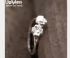 Genuine S990 Silver Double Flowers Rings Women Korean Designer Floral Finger Ring Handmade Engraved Fine Jewelry Bijoux