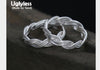 Genuine S990 Silver Handmade Knitted Twist Rings for Couples Exotic Weave Texture Close Ring Vintage Ethnic Fine Bijoux