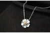Real 925 Sterling Silver Handmade China Style Women 5-petal Flower Necklaces Ethnic Crystal Floral Chokers Fine Jewelry