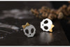 Real 925 Sterling Silver Hollow Skull Stud Earrings Lovely Handmade Bowknot Studs Women Skeleton Jewelry Brincos Bijoux