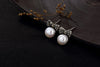 Real 925 Sterling Silver Natural Pearl Bijoux Women Elegant Stud Earrings Lovely Bowknot Brincos Marcasite Fine Jewelry