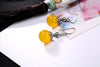 Real 925 Sterling Silver Nature Chalcedony Balls Dangle Earrings Women Luxury Statement Brincos Bijoux Handmade Jewelry