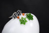 Real 925 Sterling Silver Nature Green Jade Snowflake Dangle Earrings Women Handmade Luxury Jasper Flower Brincos Bijoux
