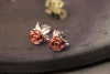 Real 925 Sterling Silver Rose Flower Stud Earrings Handmade Delicate Women Floral Studs Designer Vintage Brincos Bijoux